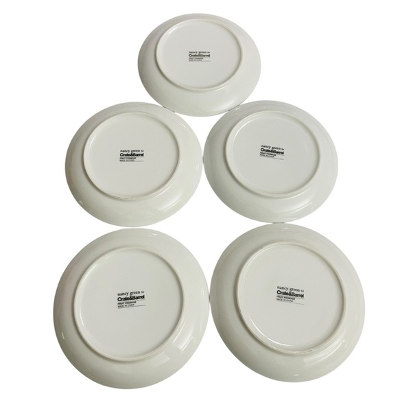 Crate & Barrel appetizer plates by Nancy Green Fruit Fromage sold as set of 5 - Picture 4 of 9
